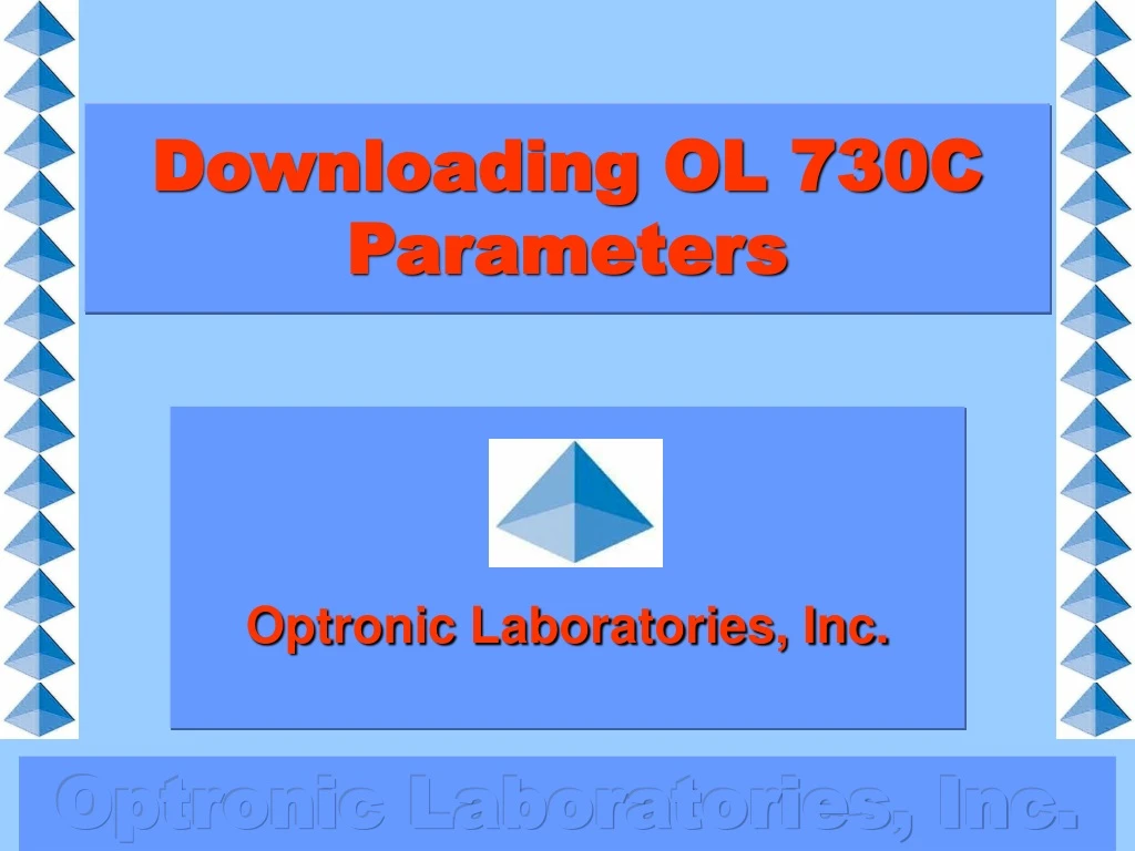 downloading ol 730c parameters