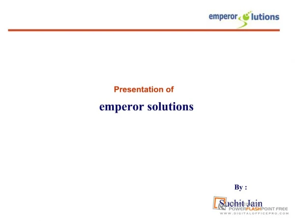 Download Brochure - EMPEROR SOLUTIONS : Software Web Solutions