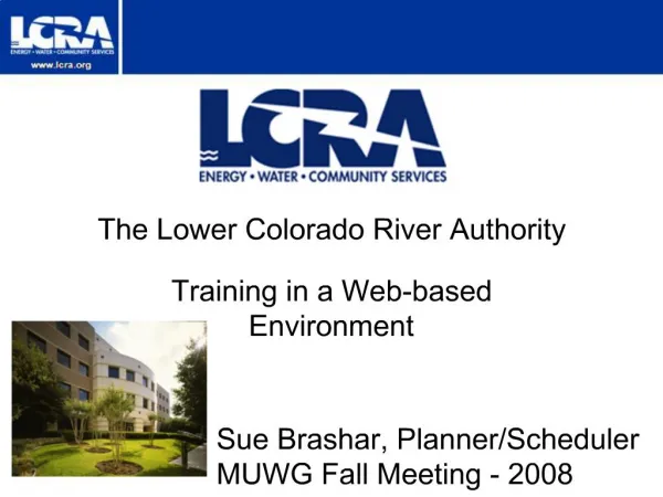 The Lower Colorado River Authority Training in a Web-based Environment