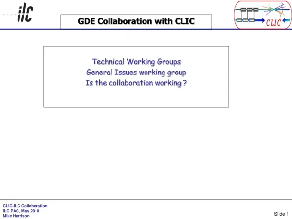 GDE Collaboration with CLIC