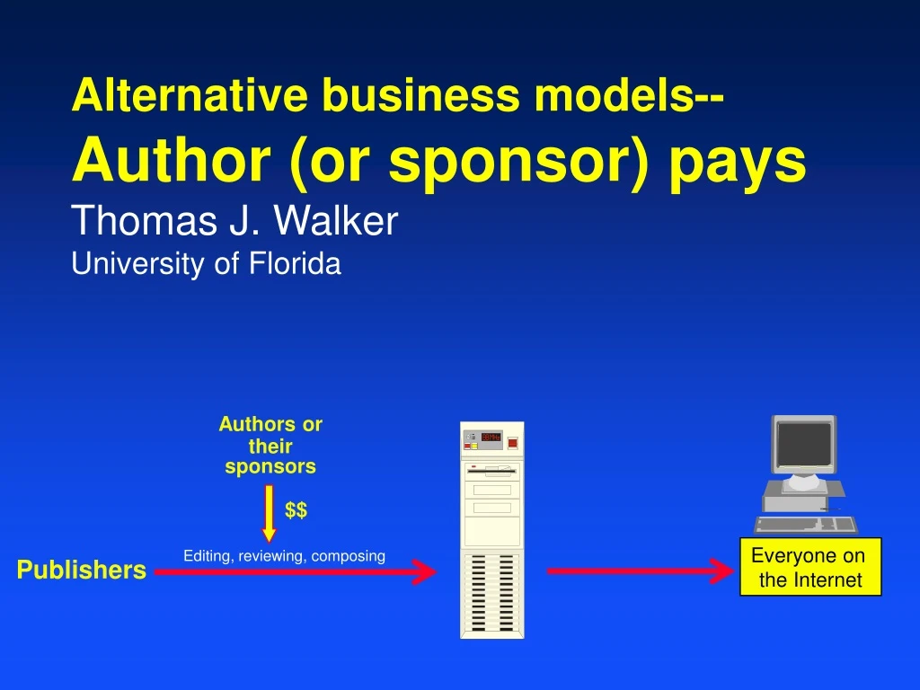 alternative business models author or sponsor