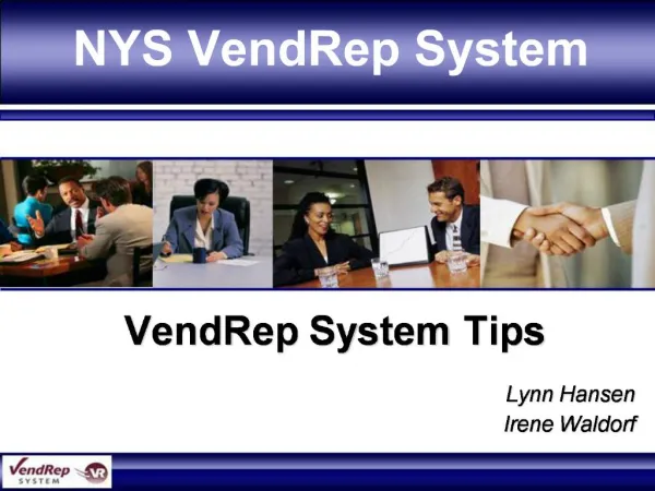 NYS VendRep System