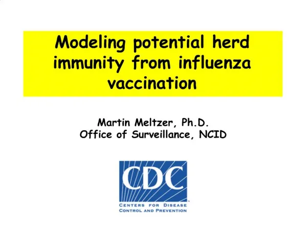 Modeling potential herd immunity from influenza vaccination