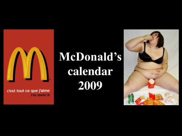 McDonald’s calendar 2009
