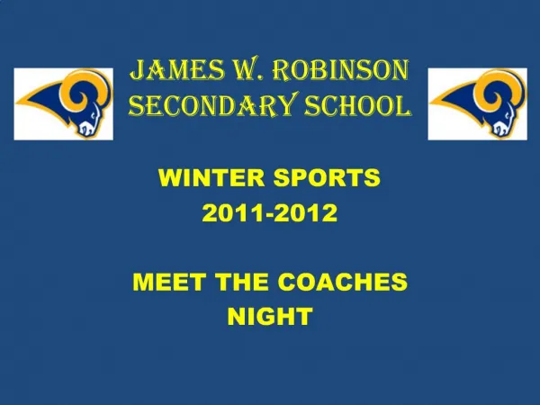 JAMES W. ROBINSON SECONDARY SCHOOL