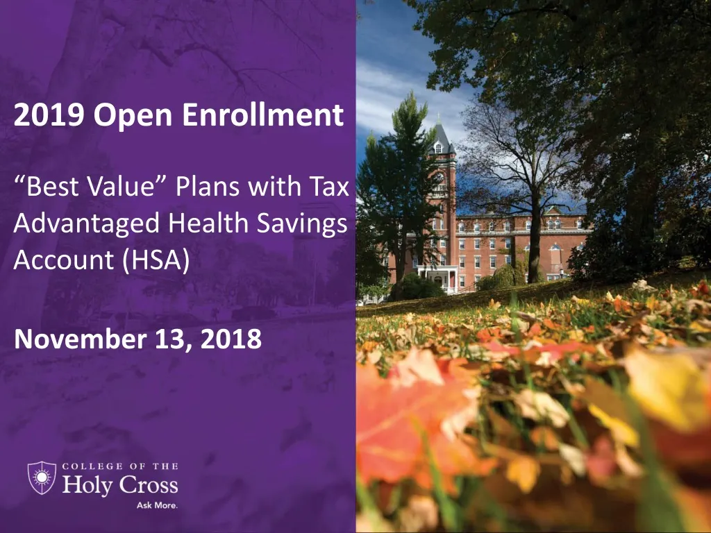 2019 open enrollment best value plans with