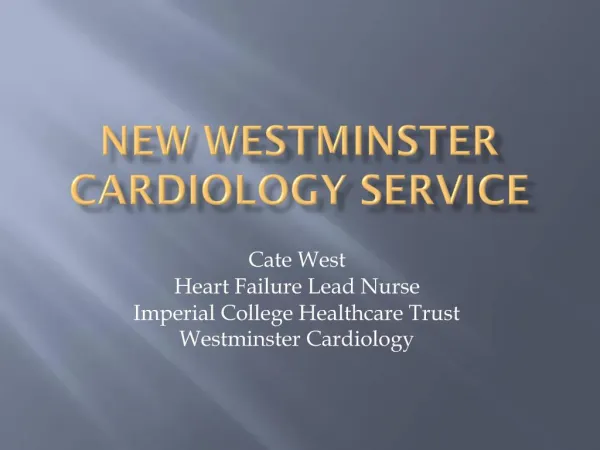 New Westminster cardiology service