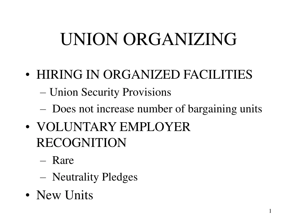 union organizing