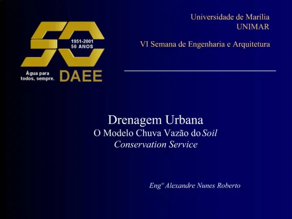 Universidade de Mar lia UNIMAR VI Semana de Engenharia e Arquitetura