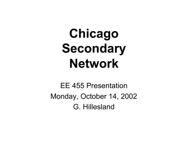 Chicago Secondary Network