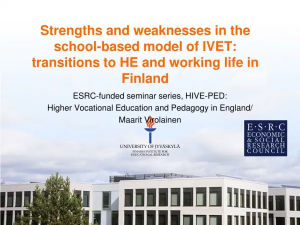 ESRC-funded seminar series, HIVE-PED: Higher Vocational Education and Pedagogy in England/