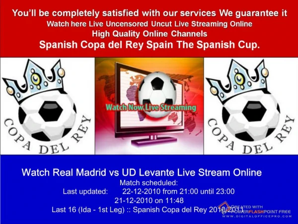 Real Madrid vs UD Levante LIVE STREAMING ONLINE