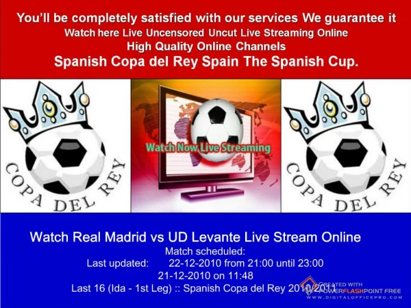 Real Madrid vs UD Levante LIVE STREAM ONLINE