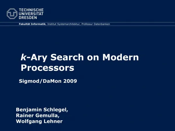k - Ary Search on Modern Processors