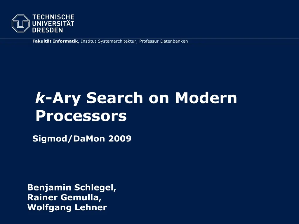 k ary search on modern processors