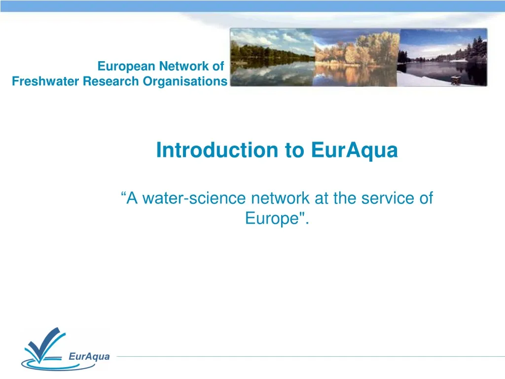 introduction to euraqua a water science network at the service of europe