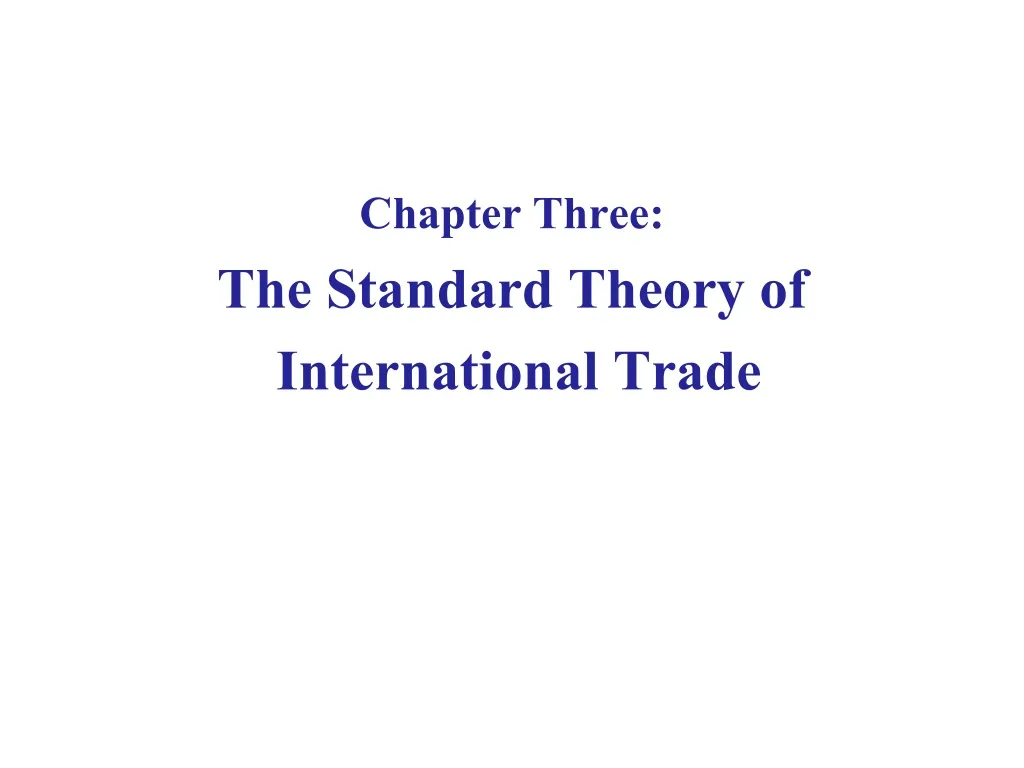 chapter three the standard theory