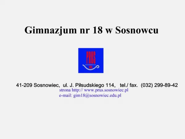 Gimnazjum nr 18 w Sosnowcu