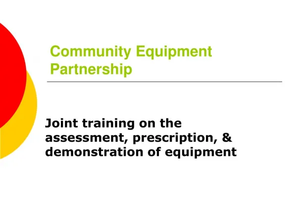 Community Equipment Partnership