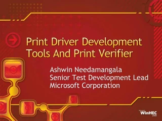 Print Driver Development Tools And Print Verifier - slide 1