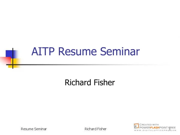 AITP Resume Seminar