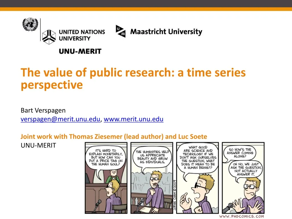 the value of public research a time series perspective