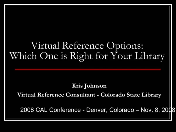 Virtual Reference Options: Which One is Right for Your Library