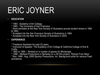 Eric Joyner - slide 1