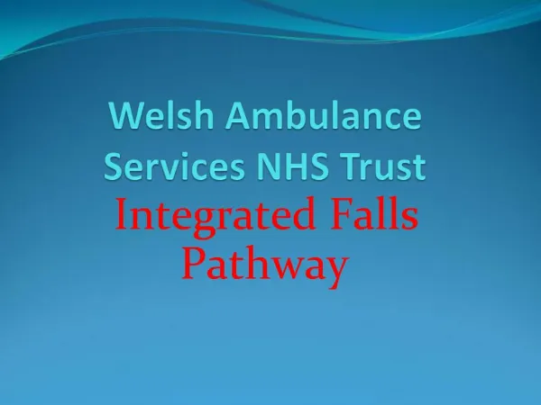 Welsh Ambulance Services NHS Trust