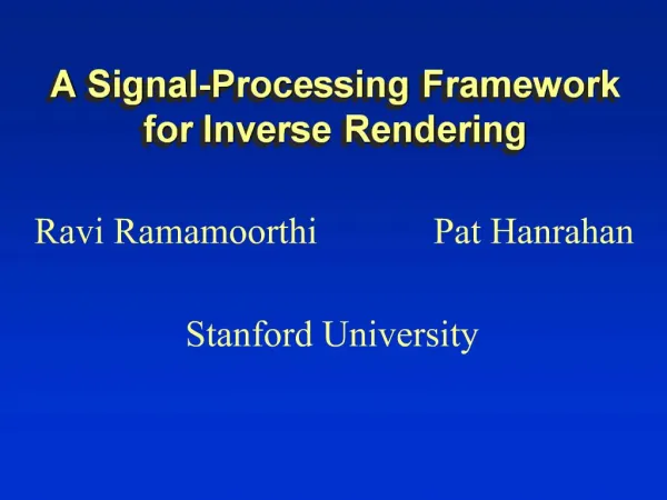 A Signal-Processing Framework for Inverse Rendering