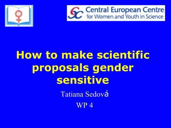How to make scientific proposals gender sensitive