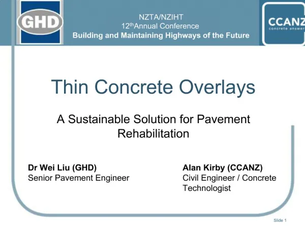 Thin Concrete Overlays A Sustainable Solution for Pavement Rehabilitation