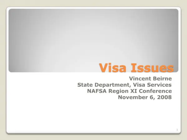 Visa Issues