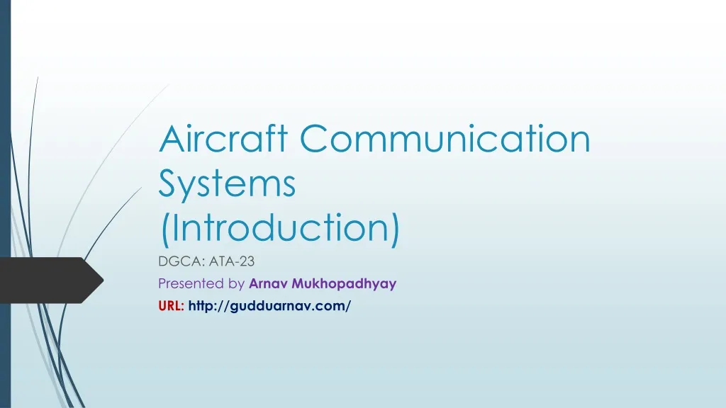 aircraft communication systems introduction