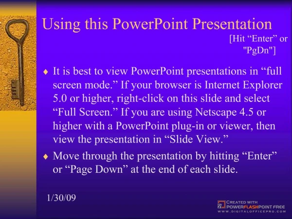 Using this PowerPoint Presentation