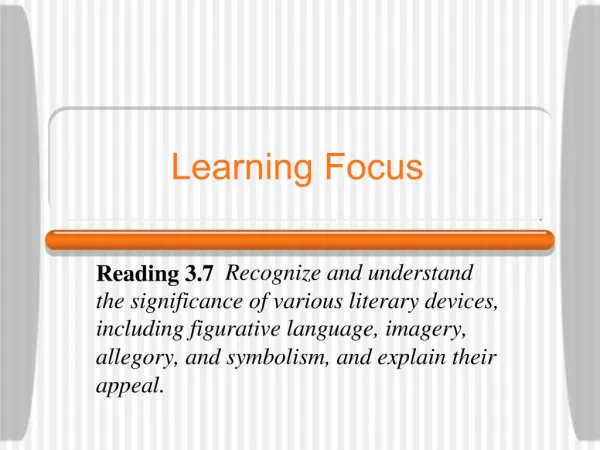 Learning Focus