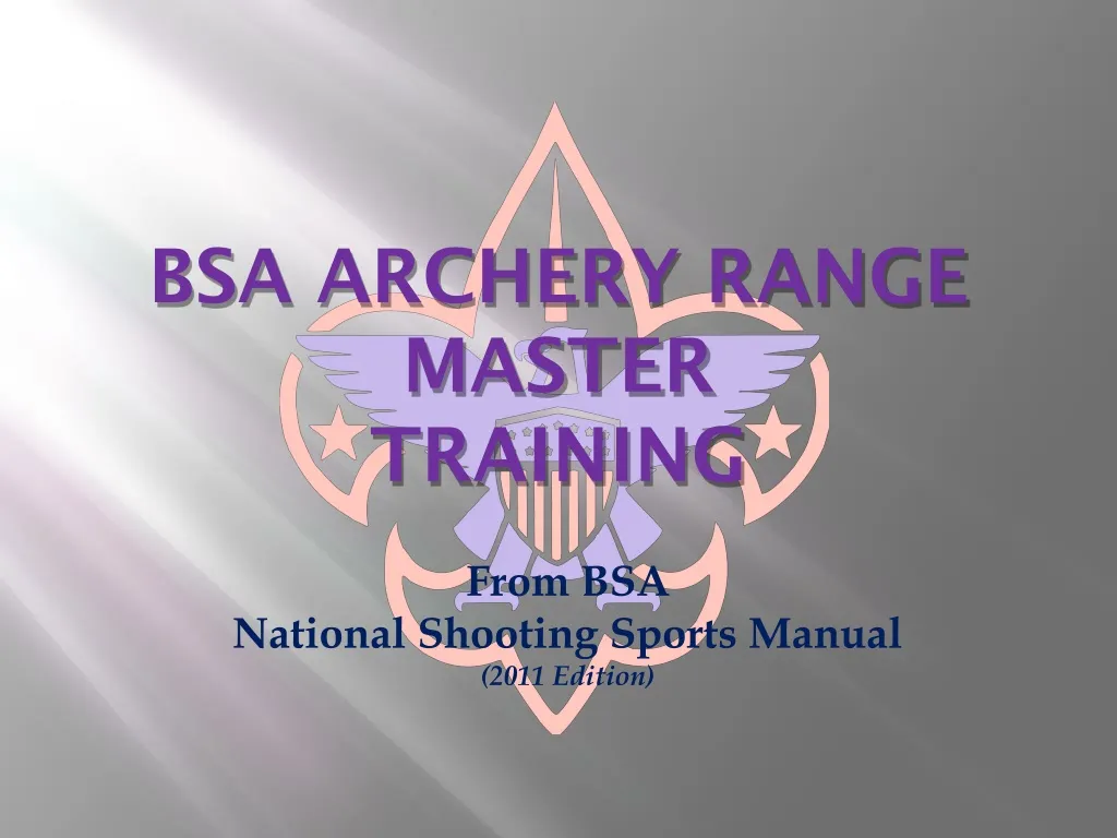 bsa archery range master training