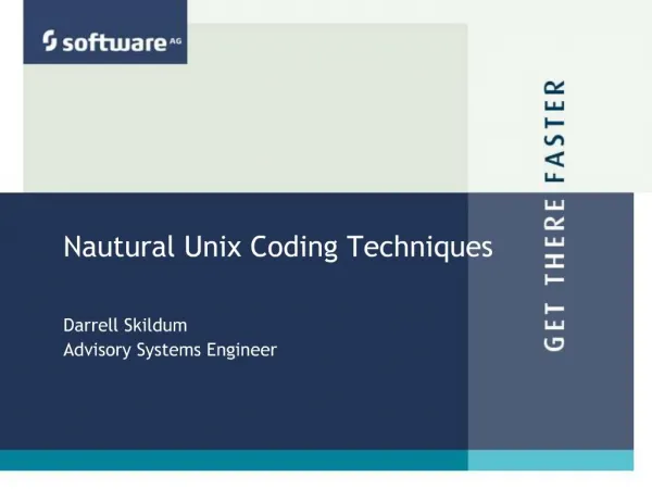 Nautural Unix Coding Techniques