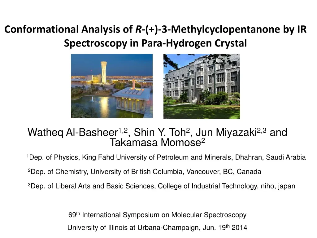 conformational analysis of r 3 methylcyclopentanone by ir spectroscopy in para hydrogen crystal