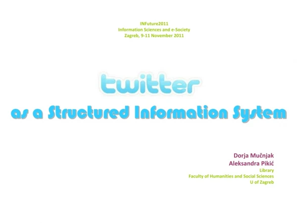 as a Structured Information System