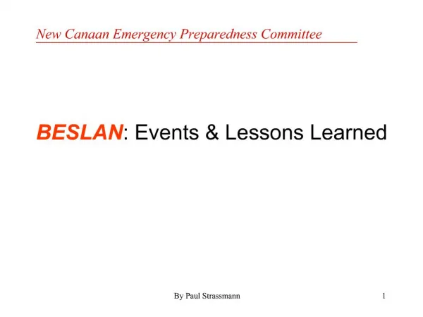 New Canaan Emergency Preparedness Committee