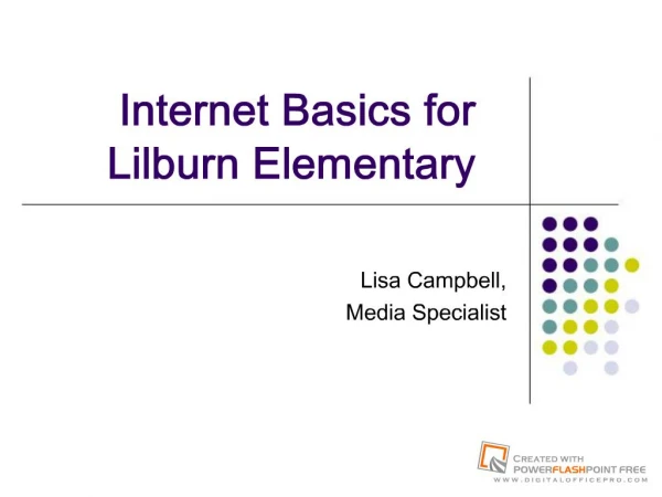 Internet Basics for Lilburn Elementary