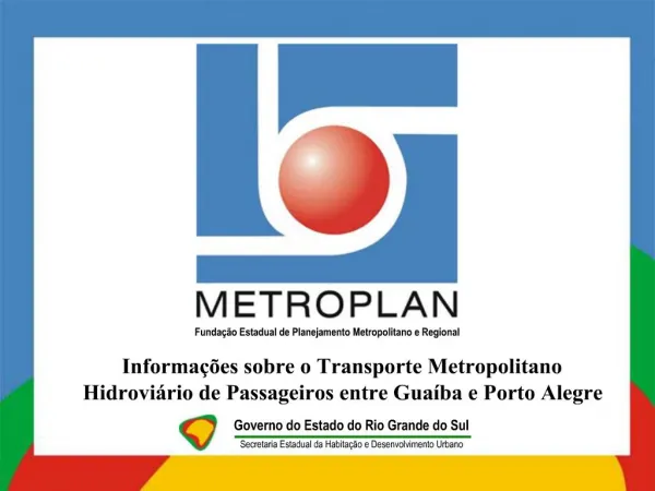 Funda o Estadual de Planejamento Metropolitano e Regional