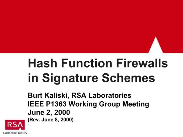 Hash Function Firewalls in Signature Schemes