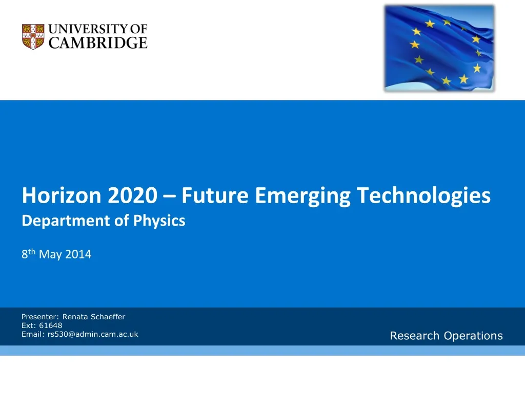 horizon 2020 future emerging technologies department of physics