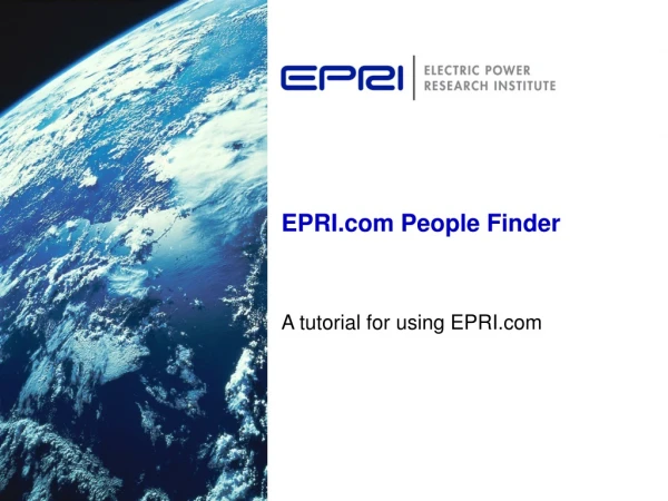 EPRI People Finder