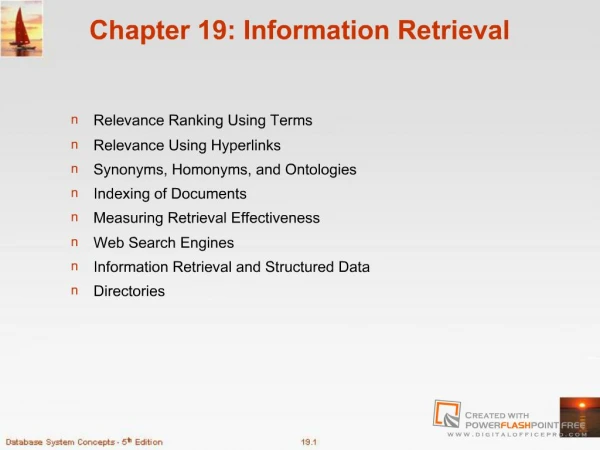 Chapter 19: Information Retrieval