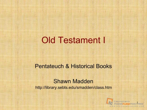 Old Testament I