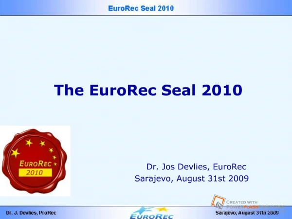 The EuroRec Seal 2010