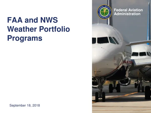 FAA and NWS Weather Portfolio Programs